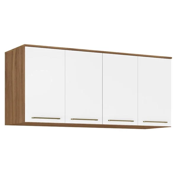 Armário 4 Portas Ponte Casal Irlanda 71190k Amêndola Branco – Demartêz