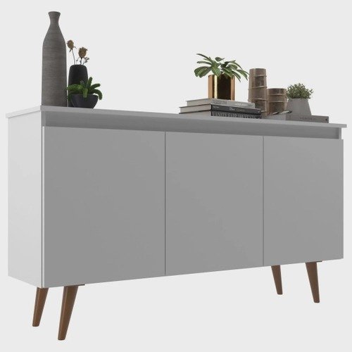 Buffet 3 Portas 136cm Retrô Elza Yescasa Branco