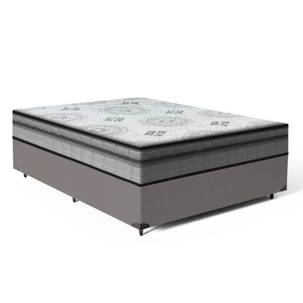 Cama Box com Colchão Espuma D33 Pillow In Anjos Ortosleep Viúva 128x188x57cm