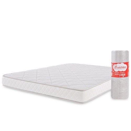 Colchão Casal Espuma D33 A Vácuo Ortopédica Certificada 138x188x17cm – bf Colchões