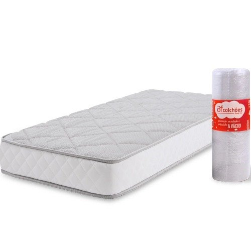 Colchão Solteiro Espuma D33 A Vácuo Ortopédica Certificada 88x188x17cm – bf Colchões