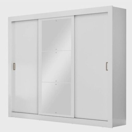 Guarda Roupa 3 Portas 4 Gavetas Com Espelho Serenity Yescasa